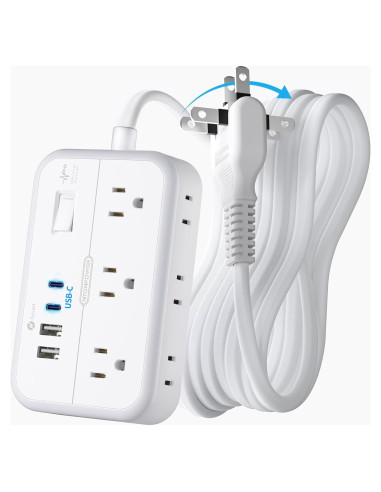 Regleta NTONPOWER 2 Clavijas 1875W 5FT con 4 Puertos USB