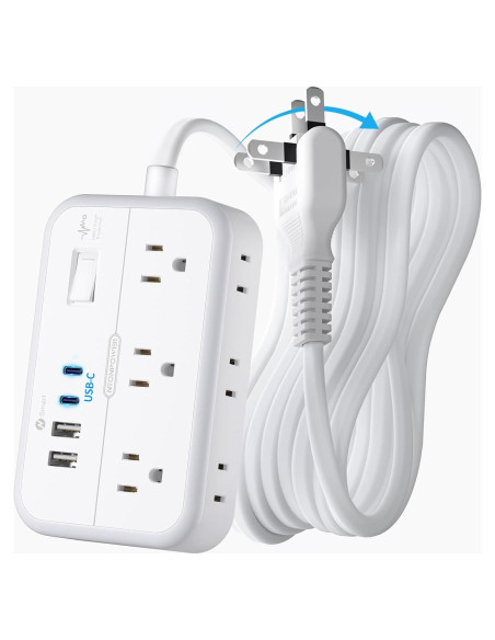Regleta NTONPOWER 2 Clavijas 1875W 5FT con 4 Puertos USB