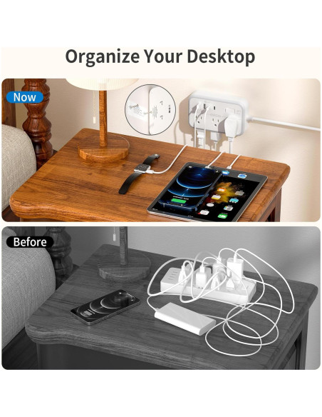 Regleta NTONPOWER 2 Clavijas 1875W 5FT con 4 Puertos USB