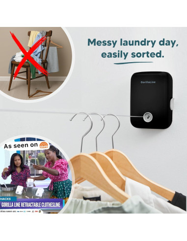 Cuerda de Ropa Retráctil GorillaLine 4.24 m Alta Resistencia