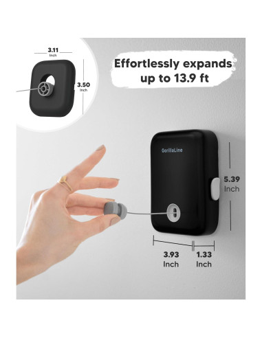 Cuerda de Ropa Retráctil GorillaLine 4.24 m Alta Resistencia