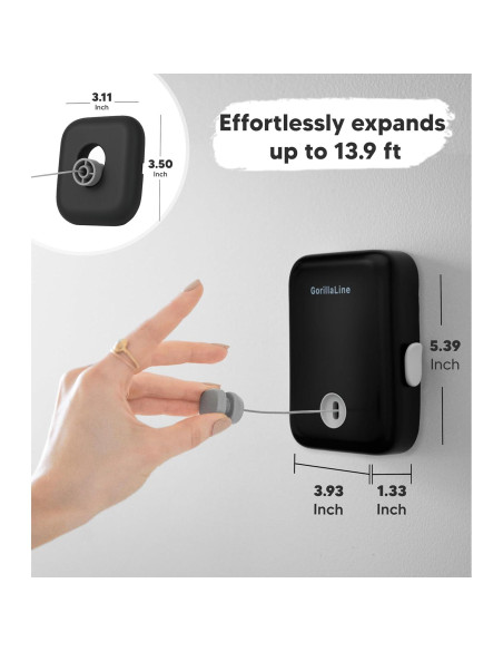 Cuerda de Ropa Retráctil GorillaLine 4.24 m Alta Resistencia