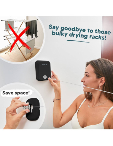 Cuerda de Ropa Retráctil GorillaLine 4.24 m Alta Resistencia