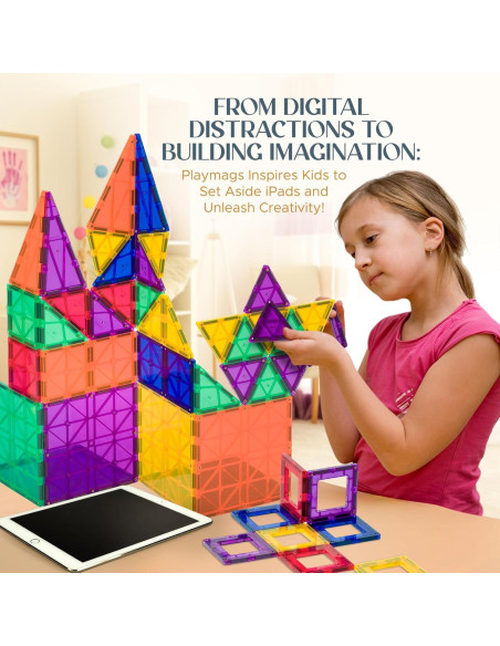 Set de Azulejos Magnéticos Playmags 100 Piezas para Niños