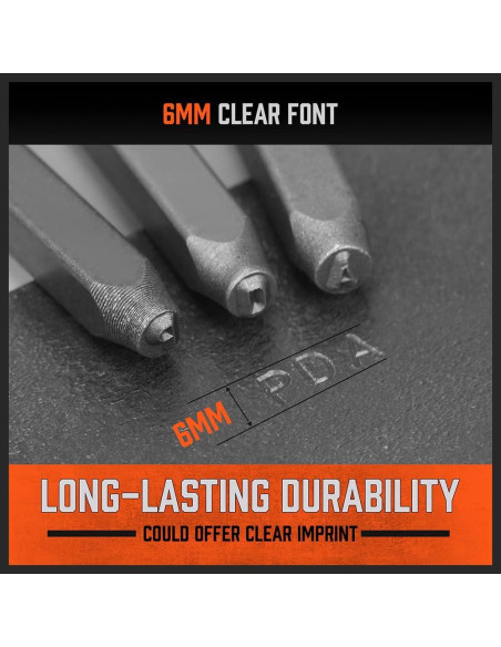 Juego de Sellos de Letras y Números HORUSDY 37 Piezas 6mm