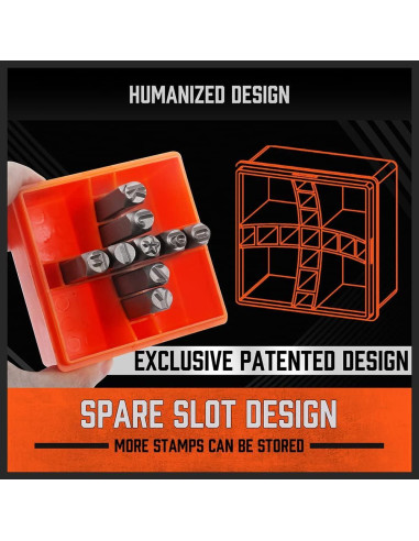 Juego de Sellos de Letras y Números HORUSDY 37 Piezas 6mm