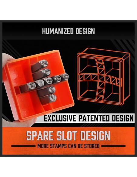 Juego de Sellos de Letras y Números HORUSDY 37 Piezas 6mm