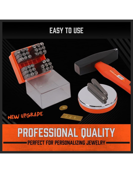 Juego de Sellos de Letras y Números HORUSDY 37 Piezas 6mm