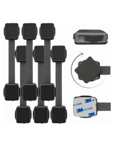 Cerraduras de Seguridad para Gabinetes Bebés 6 Piezas Negro