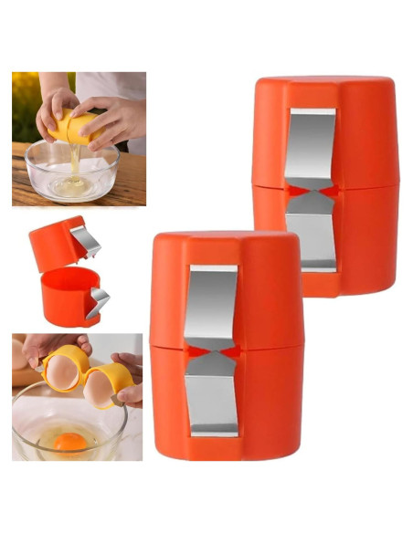 Abridor de Cáscara de Huevo Eggquik Naranja - Cortador Manual
