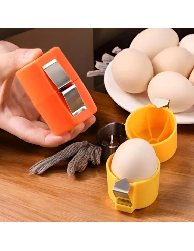 Abridor de Cáscara de Huevo Eggquik Naranja - Cortador Manual