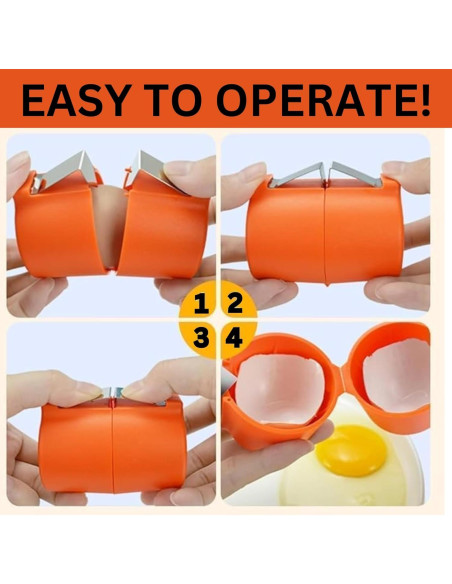 Abridor de Cáscara de Huevo Eggquik Naranja - Cortador Manual