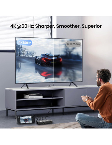 Interruptor HDMI 3 en 1 NEWCARE 4K@60Hz Control Remoto