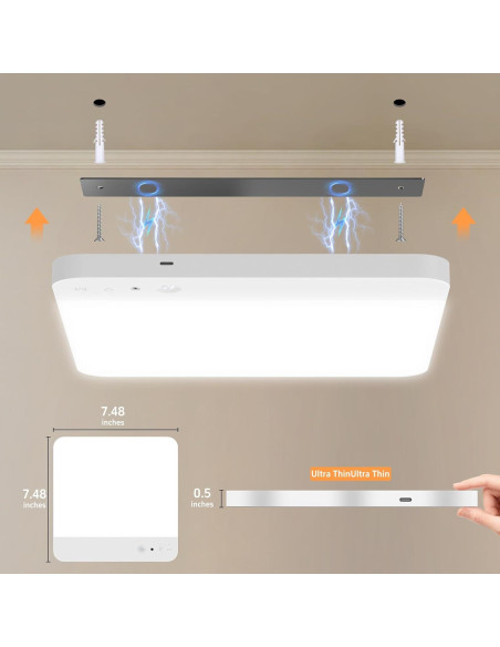 Luz de Armario Recargable con Sensor de Movimiento Whitepoplar 400LM