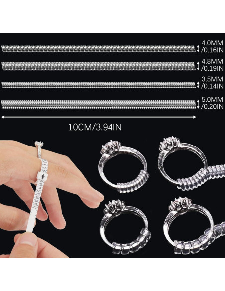 75 Pcs Ajustadores de Talla de Anillo Silicona SHEHARUHI