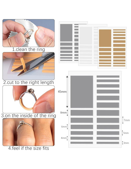 75 Pcs Ajustadores de Talla de Anillo Silicona SHEHARUHI