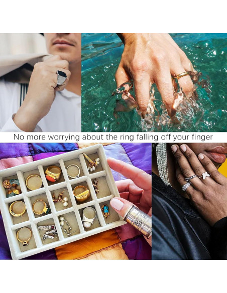 75 Pcs Ajustadores de Talla de Anillo Silicona SHEHARUHI