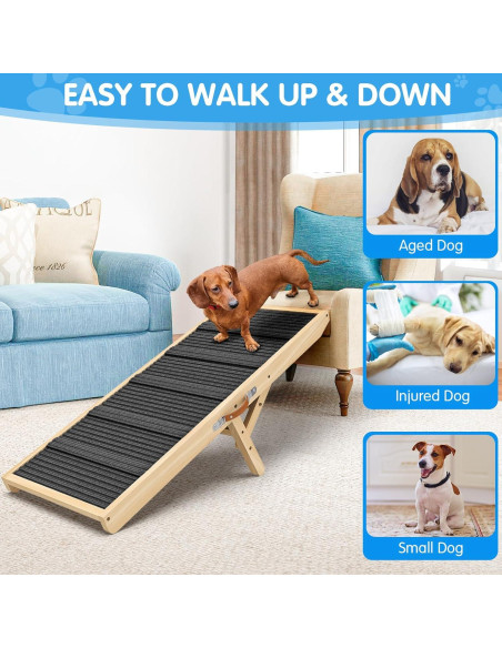 Rampa para Perros y Gatos X XBEN 100cm Ajustable 29-52cm