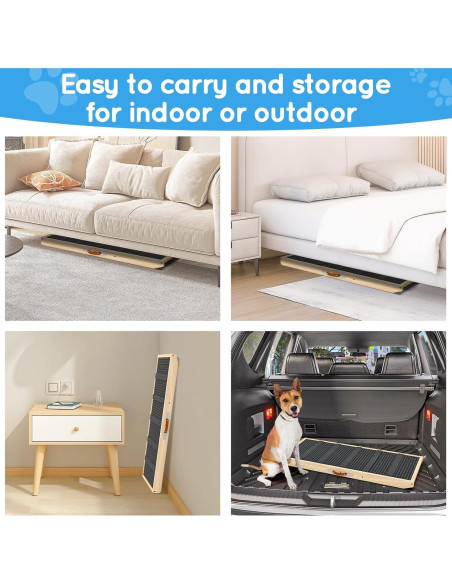 Rampa para Perros y Gatos X XBEN 100cm Ajustable 29-52cm