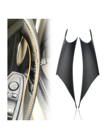 Cubierta Tirador Puerta BMW Serie 3/4 BJchiwu Negro 2 Pcs