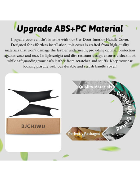 Cubierta Tirador Puerta BMW Serie 3/4 BJchiwu Negro 2 Pcs