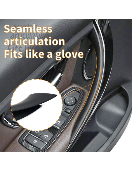 Cubierta Tirador Puerta BMW Serie 3/4 BJchiwu Negro 2 Pcs