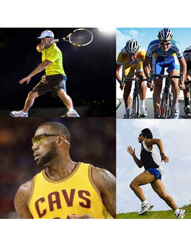 Correa de Gafas SAIGO Antideslizante de Silicona 2PCS Negro