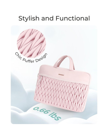 BAGSMART Funda Acolchada para Laptop 15-16" Beige