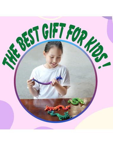 Dragón Articulado Impreso en 3D 30.48 cm Bakira Rojo