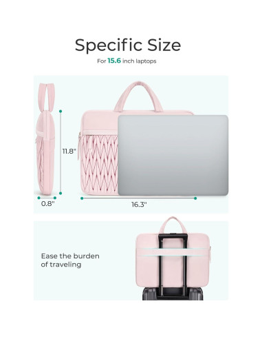 BAGSMART Funda Acolchada para Laptop 15-16" Beige