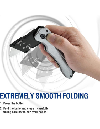 Cuchillo Utilitario Plegable WORKPRO, Metal, 17.5cm, 150g