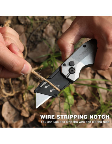 Cuchillo Utilitario Plegable WORKPRO, Metal, 17.5cm, 150g