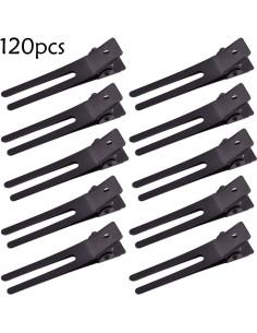 Choicbaby 120 Clips de Rizo Doble Punta Acero Inoxidable 4.5 cm 2