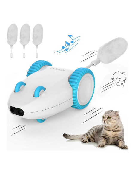 Juguete Automático para Gatos PETGEEK Ratón con 3 Colas