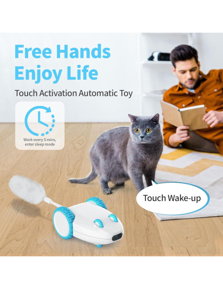 Juguete Automático para Gatos PETGEEK Ratón con 3 Colas