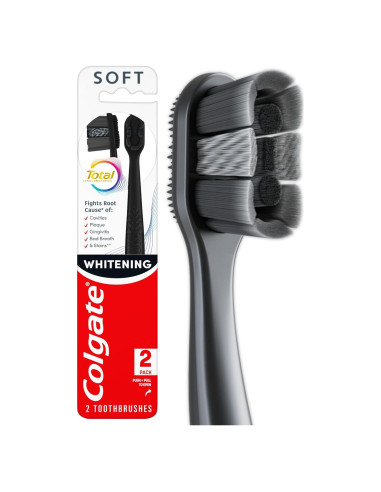 Cepillos de Dientes Blando Colgate Total Blanqueador - Paquete de 2