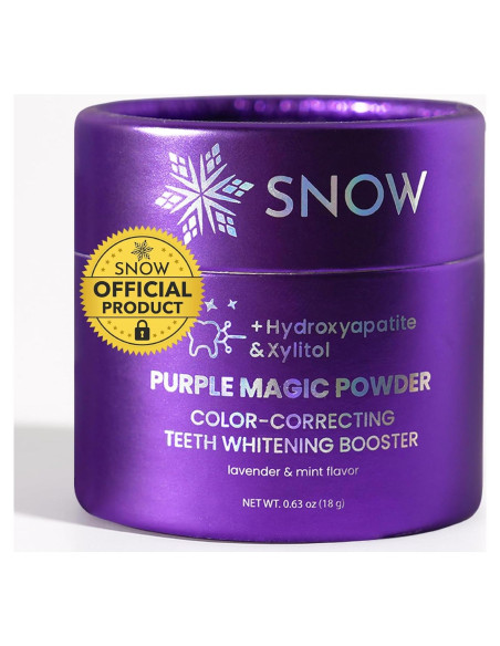 Polvo Blanqueador de Dientes SNOW 18g - Corrector de Color Púrpura Polvo Blanqueador de Dientes SNOW 18g - Corrector de Color Púrpura