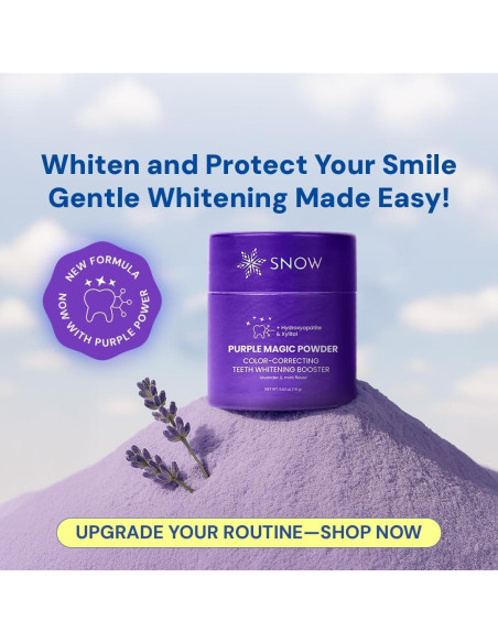 Polvo Blanqueador de Dientes SNOW 18g - Corrector de Color Púrpura Polvo Blanqueador de Dientes SNOW 18g - Corrector de Color Púrpura