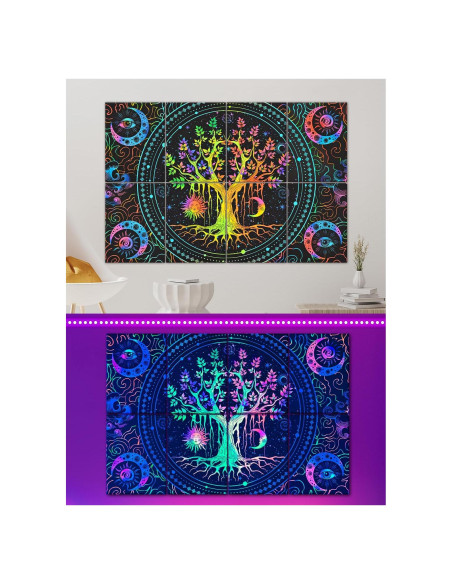 Paneles Acústicos de Arte AtawLege 8 Piezas 121.9x81.3cm UV