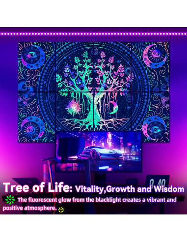 Paneles Acústicos de Arte AtawLege 8 Piezas 121.9x81.3cm UV