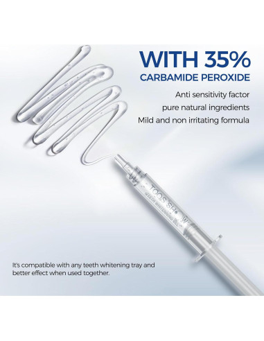 Kit de Gel Blanqueador Dental Toos Show 5 x 3ml Sin Sensibilidad