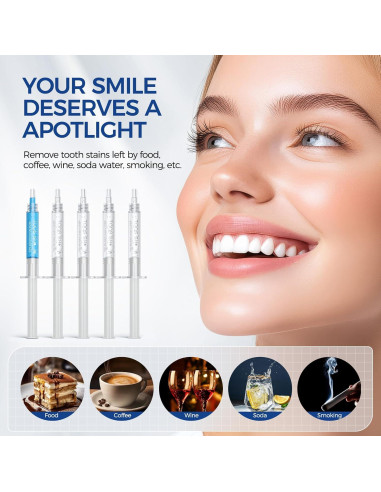 Kit de Gel Blanqueador Dental Toos Show 5 x 3ml Sin Sensibilidad