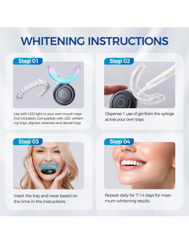 Kit de Gel Blanqueador Dental Toos Show 5 x 3ml Sin Sensibilidad