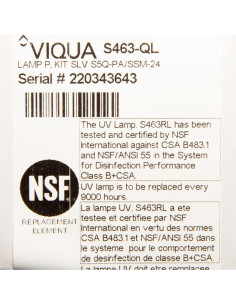 Kit Lámpara UV y Manga Cuarzo VIQUA S463-QL para S5Q-PA 2