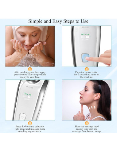 Masajeador Facial y de Cuello True Beauty Glow - Terapia Luz Roja