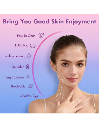 Correa reductora de papada Mr.Jing, máscara V-Line negra mediana