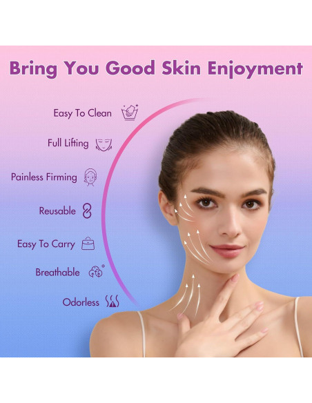 Correa reductora de papada Mr.Jing, máscara V-Line negra mediana