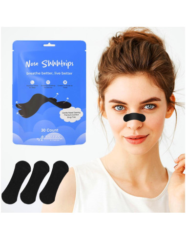 Tiras Nasales Achilles Fitness - 30 Unidades para Respirar Mejor