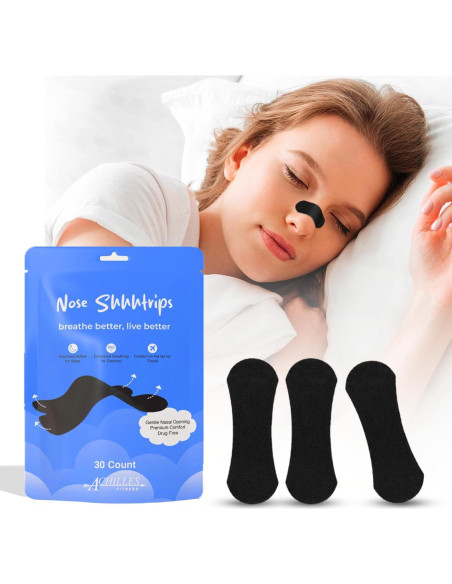 Tiras Nasales Achilles Fitness - 30 Unidades para Respirar Mejor