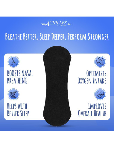Tiras Nasales Achilles Fitness - 30 Unidades para Respirar Mejor